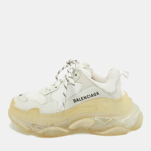 Mesh and Leather Triple S Clear Sole Sneakers Size 34 - Balenciaga - Modalova