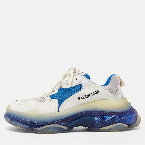 Tri Color Mesh and Faux Leather Triple S Clear Sole Sneakers Size 41 - Balenciaga - Modalova