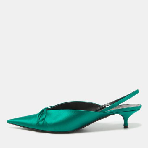 Satin Knife Bow Slingback Pumps Size 39 - Balenciaga - Modalova