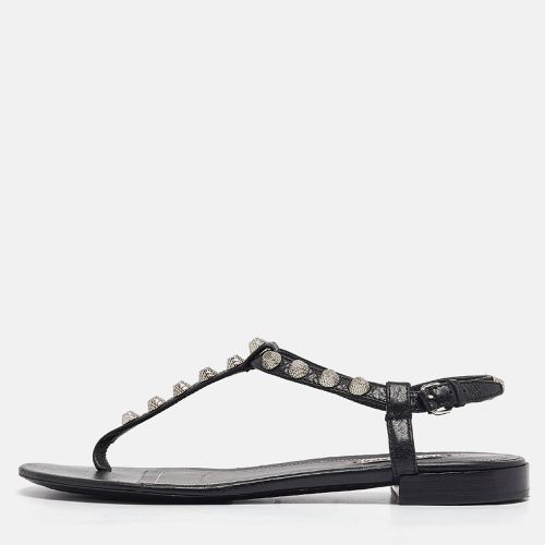 Leather Arena Flat Sandals Size 38 - Balenciaga - Modalova