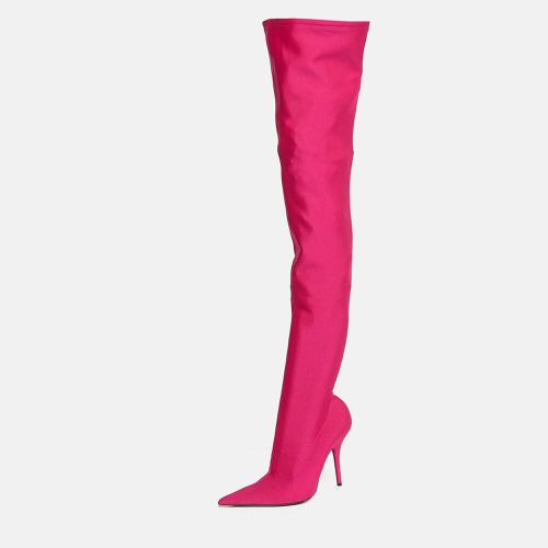 Satin Knife Knee Length Boots Size 39 - Balenciaga - Modalova