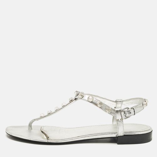 Leather Slingback Flat Sandals Size 39 - Balenciaga - Modalova