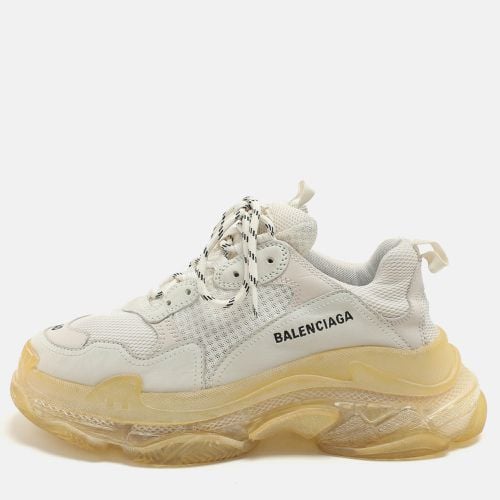 Leather and Mesh Triple S Low Top Sneakers Size 40 - Balenciaga - Modalova