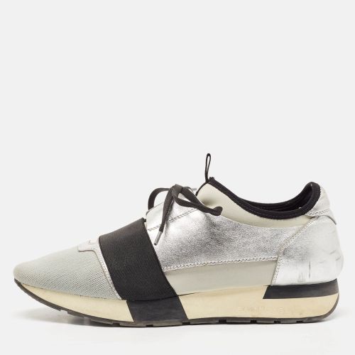 Leather and Fabric Race Runner Low Top Sneakers Size 40 - Balenciaga - Modalova