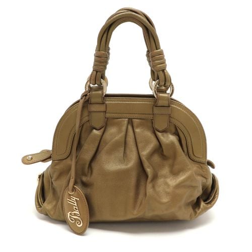 Metallic Olive Leather Satchel - Bally - Modalova