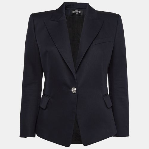 Cotton Single Breasted Blazer L - Balmain - Modalova