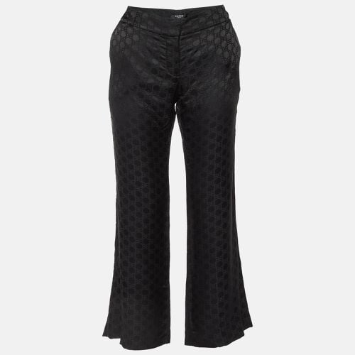 Logo Jacquard Silk Blend Palazzo Pants L - Balmain - Modalova