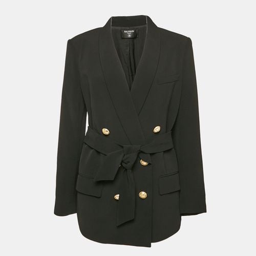 Crepe Double Breasted Blazer M - Balmain - Modalova