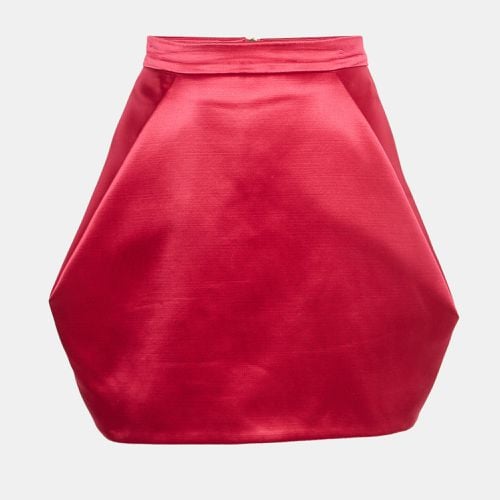 Satin Pleated Mini Skirt M - Balmain - Modalova