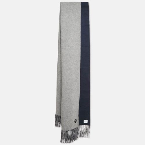 Blue Brushed Cashmere Reversible Scarf - Burberry - Modalova