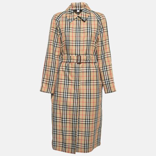 Beige Kempton Check Synthetic Trench Coat S - Burberry - Modalova