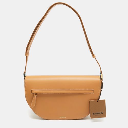 Warm Sand Leather Medium Olympia Shoulder Bag - Burberry - Modalova