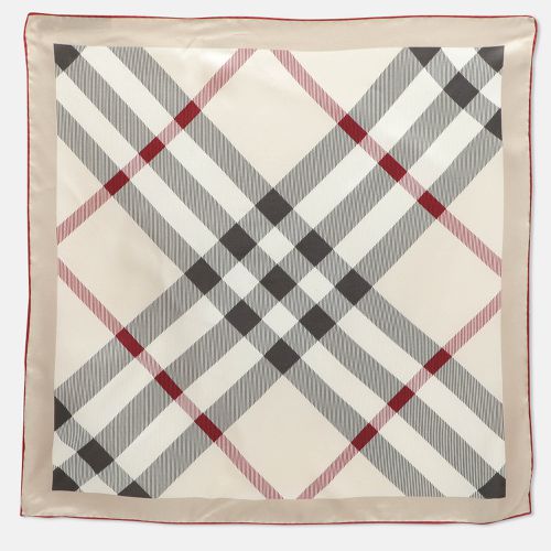 Nova Check Print Silk Square Scarf - Burberry - Modalova