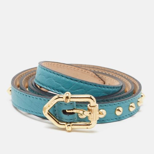 Leather Studded Slim Belt 85 CM - Burberry - Modalova