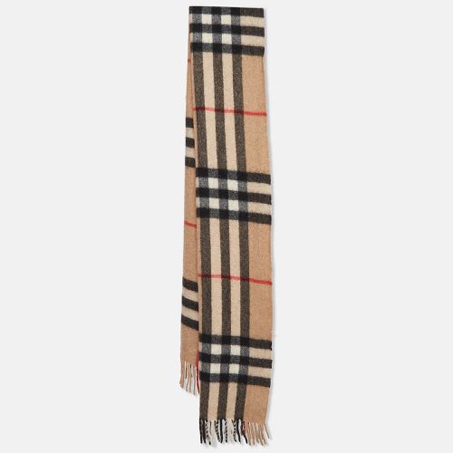 Nova Check Cashmere Fringed Scotland Scarf - Burberry - Modalova