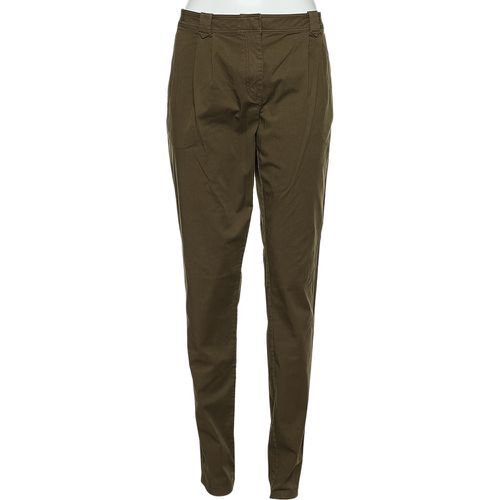 Khaki Cotton Pleated Pants L - Burberry Brit - Modalova