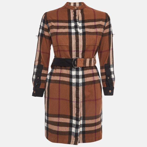 Plaid Wool Short Shirt Dress XS - Burberry - Modalova