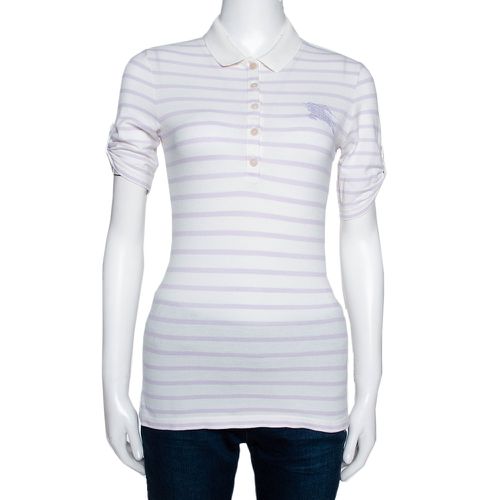 Off Striped Cotton Modal Polo T-Shirt XS - Burberry Brit - Modalova