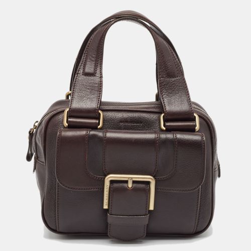 Choco Leather Buckle Satchel - Burberry - Modalova