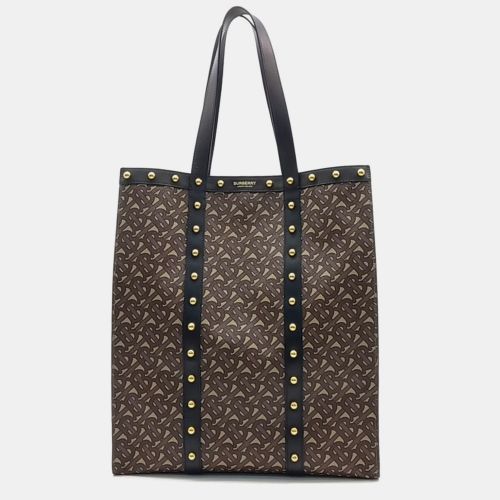 Beige Canvas Portrait Tote Bag - Burberry - Modalova