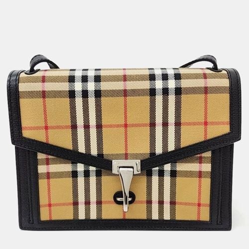 Vintage Check Canvas and Leather Small Macken Shoulder Bag - Burberry - Modalova