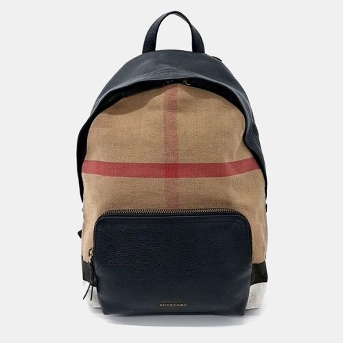 House Check Canvas and Leather Medium Abbeydale Backpack - Burberry - Modalova