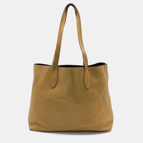 Embossed Leather Remington Tote Bag - Burberry - Modalova