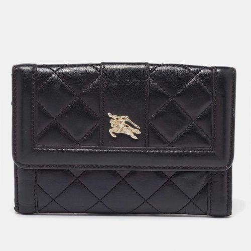 Leather TriFold Compact Wallet - Burberry - Modalova