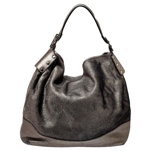 Silver Leather Large Hobo - Burberry - Modalova