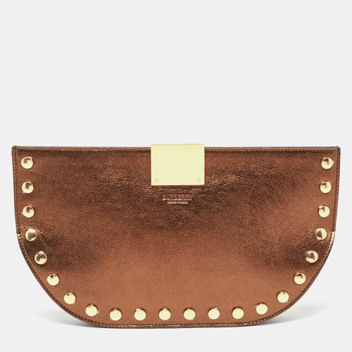 Bronze Leather Studded Olympia Clutch - Burberry - Modalova