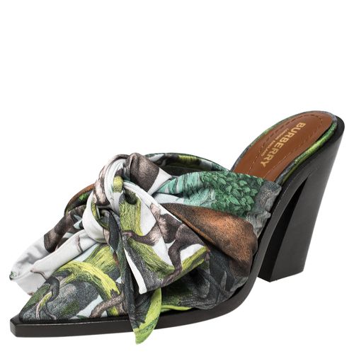 Satin Tillington Mule Sandals Size 39 - Burberry - Modalova