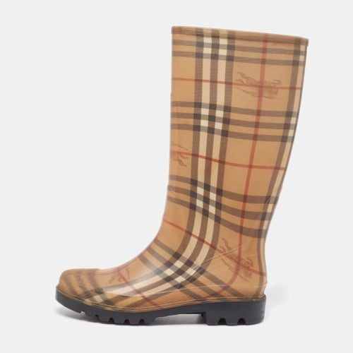 House Check Rubber Rain Boots Size 40 - Burberry - Modalova