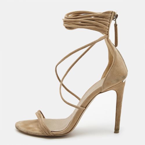 Suede Strappy Open Toe Sandals Size 36 - Burberry - Modalova