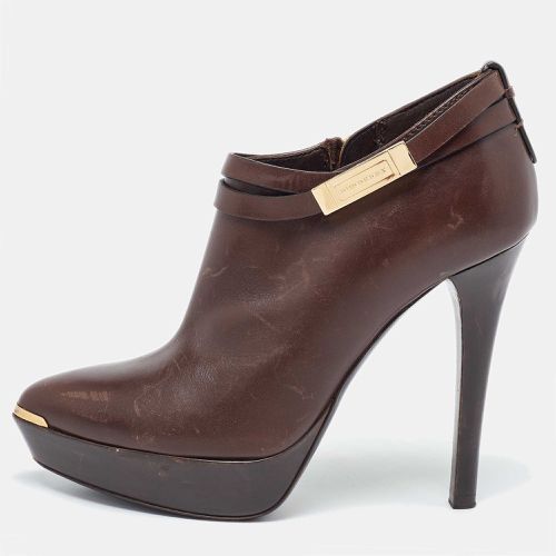 Leather Platform Ankle Booties Size 36 - Burberry - Modalova