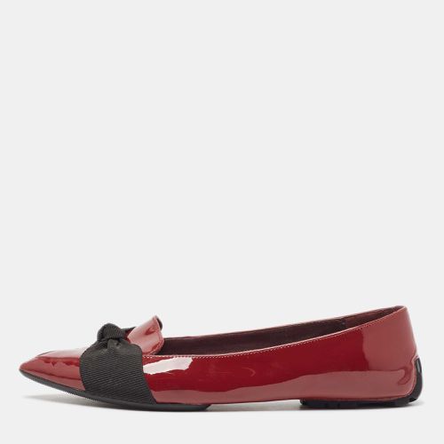 Patent Leather Bow Ballet Flats Size 37.5 - Burberry - Modalova