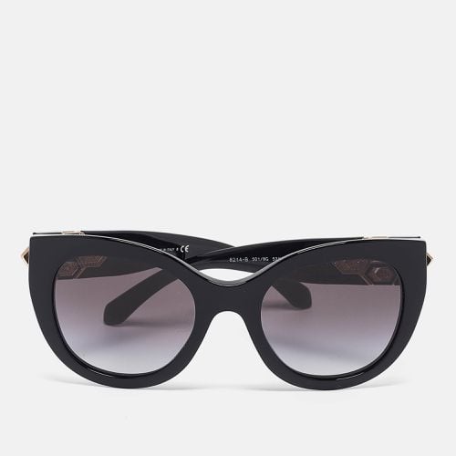 Black/ Gradient 8214-B Crystal Cat-Eye Sunglasses - Bvlgari - Modalova