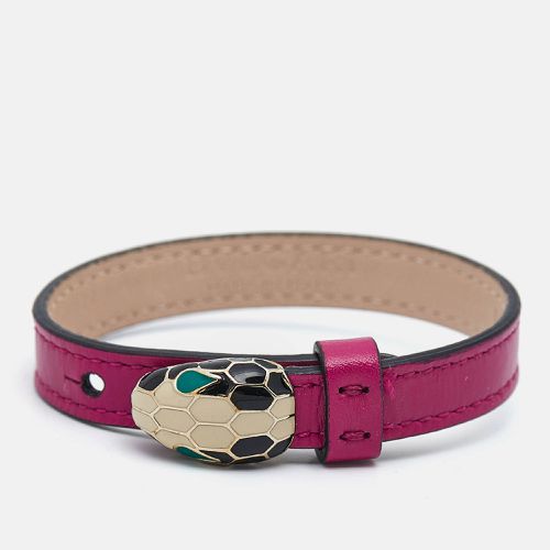 Serpenti Forever Leather Enamel Tone Bracelet - Bvlgari - Modalova