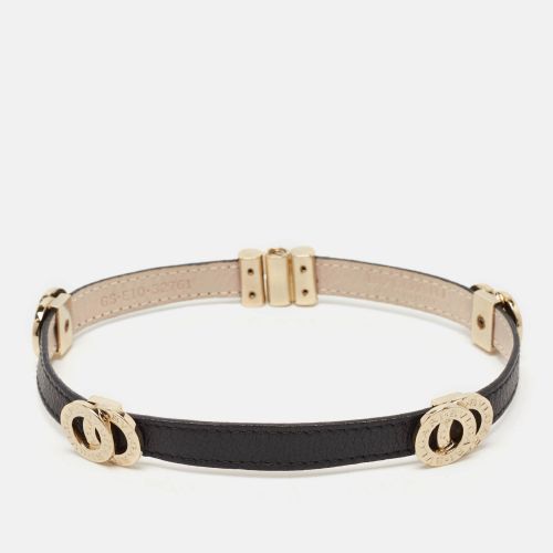 Leather Gold Tone Wrap Bracelet - Bvlgari - Modalova