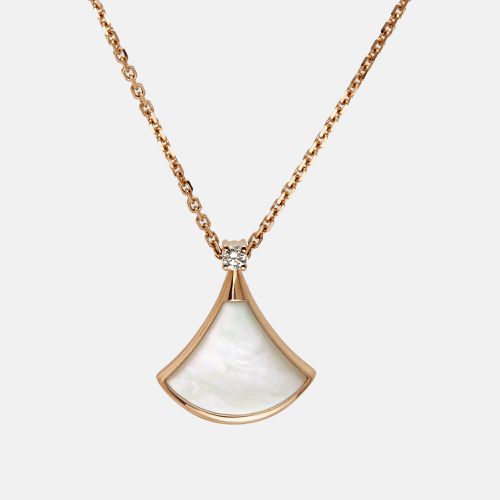 Divas' Dream Mother of Pearl Diamond 18k Rose Necklace - Bvlgari - Modalova