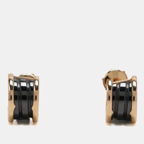 Kt and Black Ceramic B.Zero1 Earrings - Bvlgari - Modalova