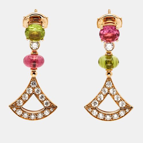 Divissima Multi Gemstone 18k Rose Earrings - Bvlgari - Modalova