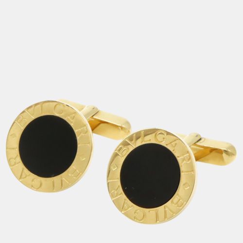 K Gold and Onyx Cufflinks - Bvlgari - Modalova