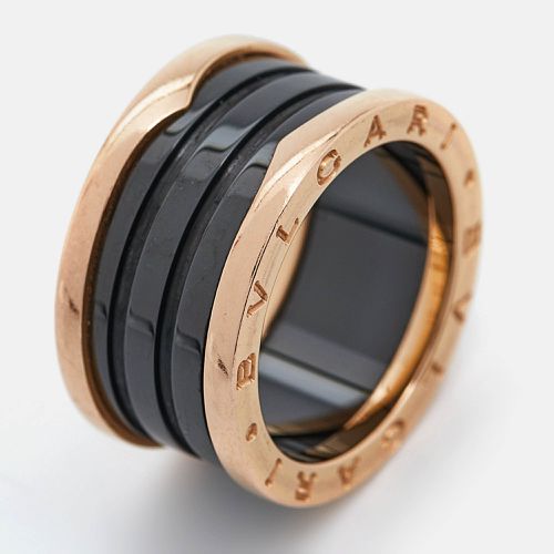 B.Zero1 4-Band Ceramic 18k Rose Ring Size 56 - Bvlgari - Modalova