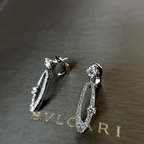 K Gold and Diamond Elisia Earrings - Bvlgari - Modalova