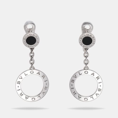 Onyx 18k White Gold Dangle Earrings - Bvlgari - Modalova