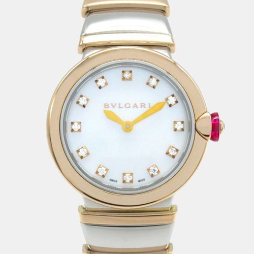 K Pink Gold Stainless Steel Lucea Tubogas Watch - Bvlgari - Modalova