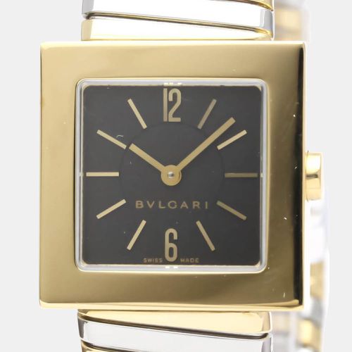 K Yellow Gold And Stainless Steel Quadrato Women's Wristwatch 22 mm - Bvlgari - Modalova