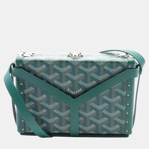 Green ine Canvas Leather Minaudière Trunk Shoulder Bag - Goyard - Modalova