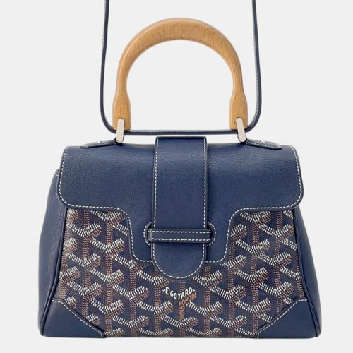 Pvc Coated Canvas/Leather/Wood Mini Saigon Shoulder Bag - Goyard - Modalova