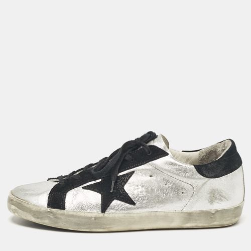 Black Leather and Suede Superstar Lace Up Sneakers Size 40 - Golden Goose - Modalova